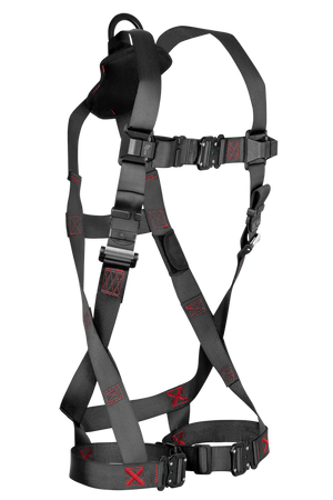 8141, Falltech Iron 1D Standard Non-Belted Full Body Harness, Quick Connect Buckle Leg Adjustment