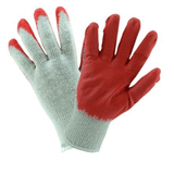 Coated Gloves - West Chester 708SLCE String Knit Red Latex Palm Coated Glove 12 Pair
