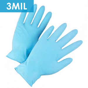 Disposable Gloves - Disposable Gloves-2905 Textured Powder Free Light Blue Nitrile, Food Grade, 3 Mil - 100/box