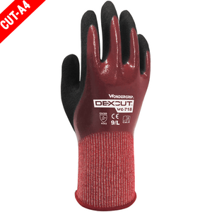 Nitrile Coated Gloves - Wonder Grip Dexcut WG-718 Cut Resistant Nitrile Coated Safety Gloves 12PK