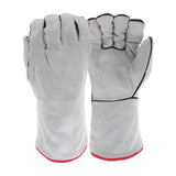 930, PIP,  Grey Leather Welders Glove - Sewn w/Kevlar thread 12PK