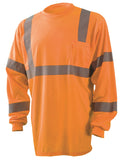 Occunomix LUX-LSETP3B Type R Class 3 Long Sleeve Safety T-Shirt - Yellow/Orange