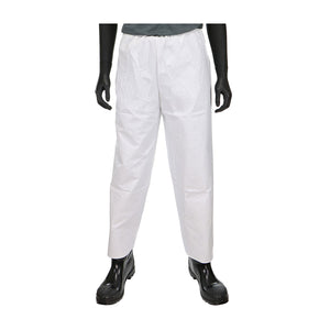 West Chester 3616 Posi Wear BA - Microporous White Pants with Elastic Waist-  Case (50 EA)