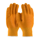 PIP Seamless Knit Polyester Glove with Double-Sided PVC Honeycomb Criss-Cross Grip - Knit Wrist