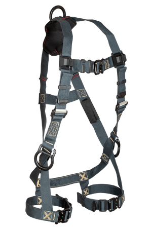 70403D, Falltech 3D Standard Non-Belted Full Body Harness, Quick Connect Buckle Leg Adjustment