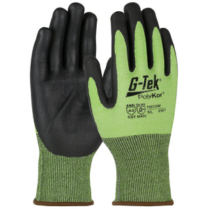 705CGNF, PIP, Hi-Vis Seamless Knit Polykor Blended Glove with Nitrile Foam Coated Grip on Palm & Fingers, 12 pairs