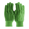 PIP Hi-Vis Premium Grade Cotton Canvas Glove with PVC Dotted Grip on Palm, Thumb and Index Finger - 10 oz.