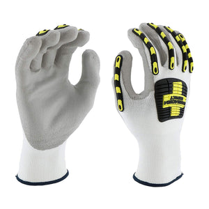 PIP Seamless Knit HPPE Blended Glove with Impact Protection and Polyurethane Coated Palm & Fingers