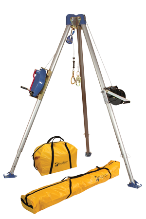 Tripod Kit with 7275 Tripod; 7285 3-Way SRL; 7290 Winch; 7421 Pulley; 8450 Carabi ner; NL7280 and NL7282 Storage Bags