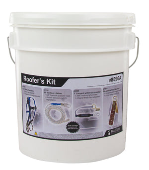 FallTech 8596A Premium Roofer’s Kit with Anti-panic Fall Arrester