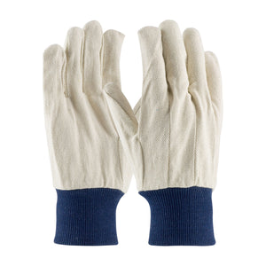 710BKWK, PIP Economy Grade Polyester/Cotton Canvas Single Palm Glove - Blue Knit Wrist, 12 Pair