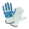9120, PIP Top Grain Sheepskin Leather Drivers Glove with Impact Protection and Aramid Blend Lining, 3 Pairs
