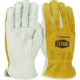 9414, PIP, Premium Grade Top Grain Cowhide Leather Drivers Glove with Split Cowhide Back - Keystone Thumb Dozen (12 pairs)