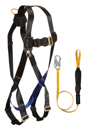3pt, Back D-ring, Mating Buckles, 6' Looped SoftPack Lanyard with Snap Hook