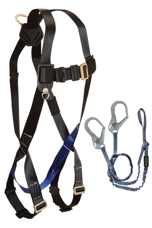 3pt, Back D-ring, Mating Buckles, 6' Looped Y-Leg Internal with Rebar Hooks