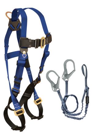 Back D-ring , Mating Buckles, 5pt, 6' Looped Y-Leg Internal with Rebar Hooks