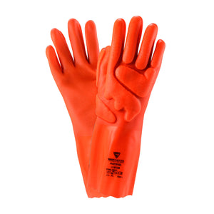 PIP PVC Dipped Glove with Interlock Liner, Impact Protection and Rough Finish - 14"