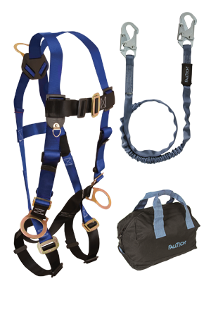 FallTech Back and Side D-rings, Mating Buckles, 6' Internal Lanyard an ...