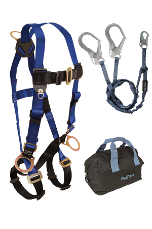 Back and Side D-rings , Mating Buckles, 6' Internal Y-Leg, Rebar, and Gear Bag