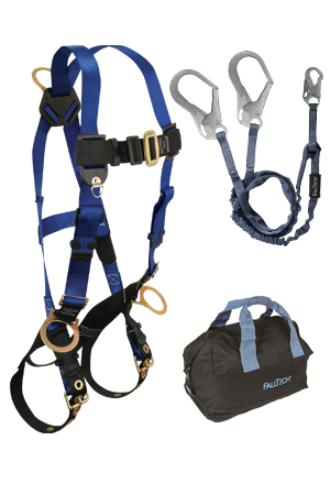 Back and Side D-rings , Tongue Buckles, 6' Internal Y-Leg, Rebar, and Gear Bag
