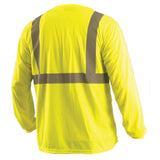 OccuNomix LUX-LSET2B Type R Class 2 Long Sleeve Wicking Birdseye Mesh Safety T-Shirt - Yellow/Orange