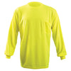 OccuNomix LUX-XLSPB Wicking Birdseye Safety Long Sleeve T-Shirt - Yellow/Orange