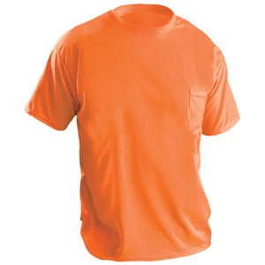 OccuNomix LUX-XSSPB Wicking Birdseye Safety T-Shirt - Yellow/Orange