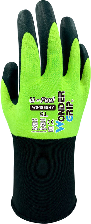 W3 Work Gloves for Men,6 Pairs Working Gloves,Womens Work Gloves with Grip,Nitri