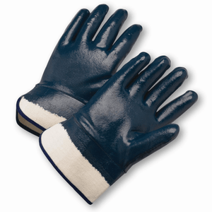 Coated Gloves - West Chester 4550FC Safety Cuff Fully Coated Nitrile Jersey Lined