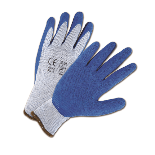 Blue palm latex coated work gloves 