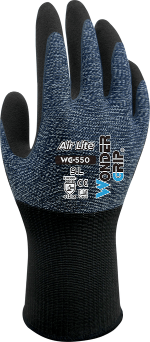 Wonder Grip WG510HVL Large Orange High Visibility Nitrile Palm Gloves