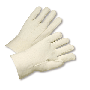 Cotton/Canvas Gloves - West Chester 708BT Bandtop Wing Thumb Glove, Cotton, Mens 12 Pair