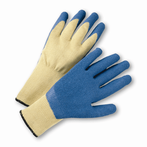 Cut Resistant Gloves - West Chester 700KSLC 10 Gauge A3 Cut Resistant Kevlar Knit Shell, Blue Latex Coated 12 Pair