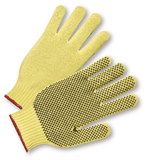 Gloves - West Chester 35KD 7 Gauge - Reg Weight 1 Sided Dot Kevlar Glove•ANSI 3 Cut