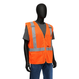 Hi-Viz - Safety Vest, 47210, Hi-Viz, Zipper, ANSI Class 2, Lime/Orange