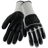 Impact Gloves - West Chester 715HNFB, Nitrile Coated Impact Glove, A2 Cut Resistant, 12 Pair