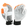 Leather Palm Gloves - West Chester 86565, Goatskin Nomex, Electrical Gloves, Orange Fingertips, 3 Pair