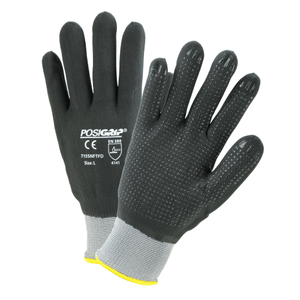 Nitrile Coated Gloves - West Chester 715SNFTFD PosiGrip Micro Foam With Dots Nitrile Coated Gloves, 12 Pair