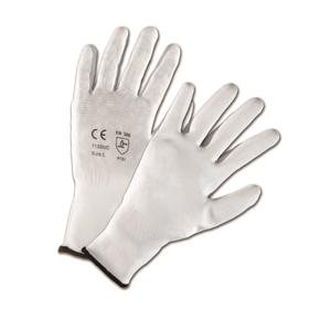 PU Coated Gloves - West Chester 713SUC White Urethane Coating On 13 Gauge White Nylon Liner. 12 Pair