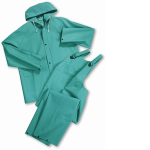 Rain Wear - West Chester 4045 Heavy Duty Green 40mm PVC/Polyester/PVC Rain Suit