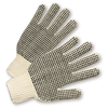 String Knit Gloves - West Chester K708SKBS, String Knit Gloves, Plastic Dots 2 Sides, 12 Pair