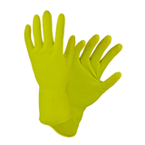 Unsupported Gloves - West Chester 3312 16 Mil Flock Lined Yellow Latex - Bulk Pack - Economy