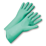 Unsupported Gloves - West Chester52N104 18mil Flock Lined Green Nitrile, Individually Packaged - Premium Posi Grip -